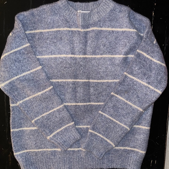 Womens Vernacular Oatmeal Striped Sweater - Picture 3 of 7
